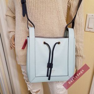 NWT KATE SPADE 100% AUTHENTIC BLUE GLOW MULTI GRAB BUCKET CROSSBODY BAG